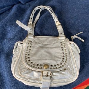 Marc Jacobs purse, Silver with bronze accents and pink interior